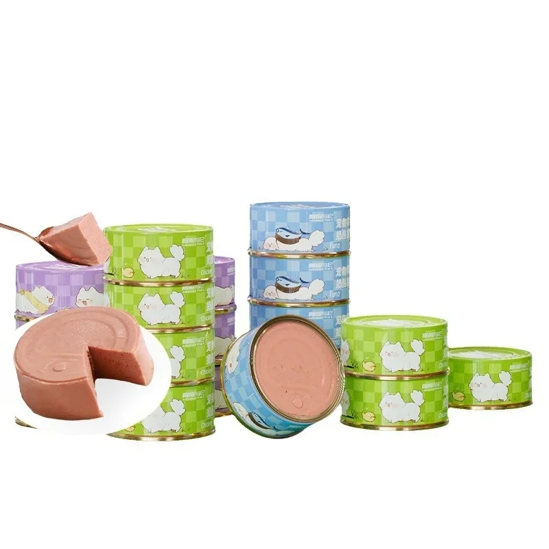 Cat Food Canned Pet Cat Snacks Fresh Meat Wet Food for Adult Cats and Kittens Nutritional Supplement Weight Gain Meat Puree - Image 5
