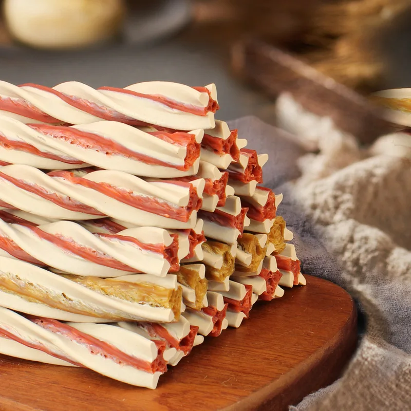 Grinding stick dog snacks pet bite-resistant tooth cleaning bone head bite Ji 300g Chai dog small and medium-sized pet halitosis - Image 2