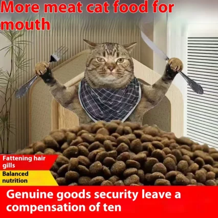 Natural grain-free cat food with high protein content for kittens and adult cats