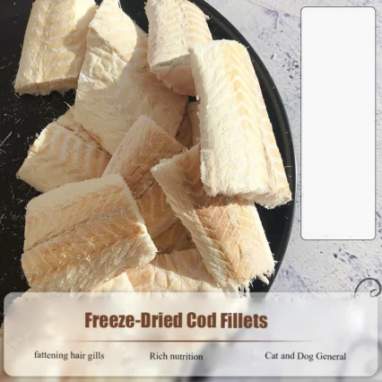 Freeze-dried cod pieces cat dog snacks cat pet snacks dog food cat food skinless cod pieces Freeze-dried cat food dog food