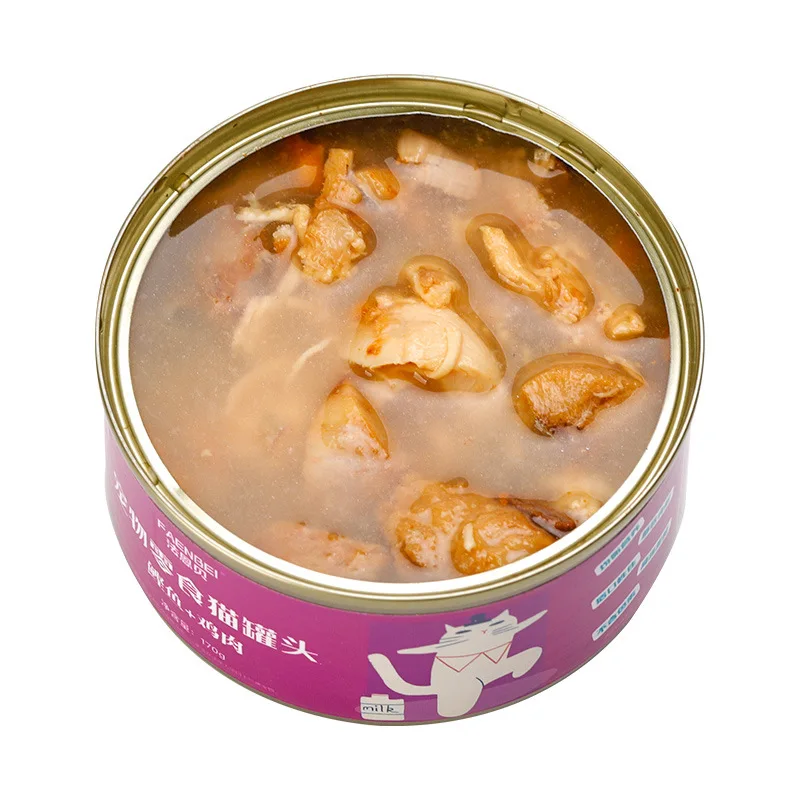 Cat can staple food can 170g pet cat snack tuna kitten adult cat nutritious wet food - Image 5
